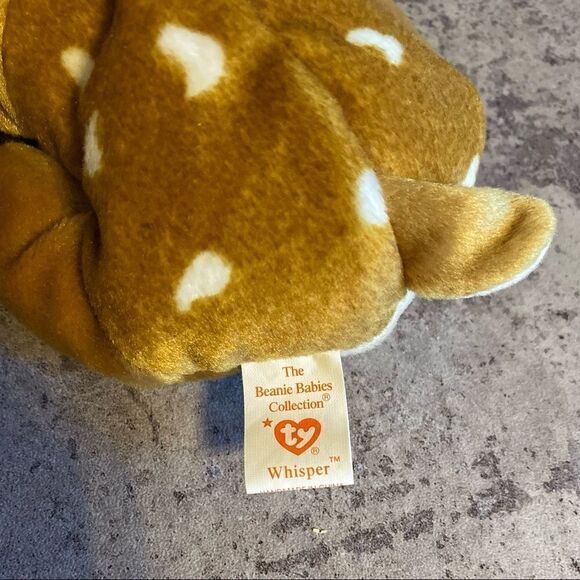 TY Beanie Baby Whisper Deer Fawn Vintage 90s NEW - Picture 6 of 10